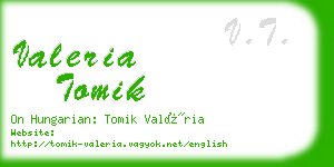 valeria tomik business card